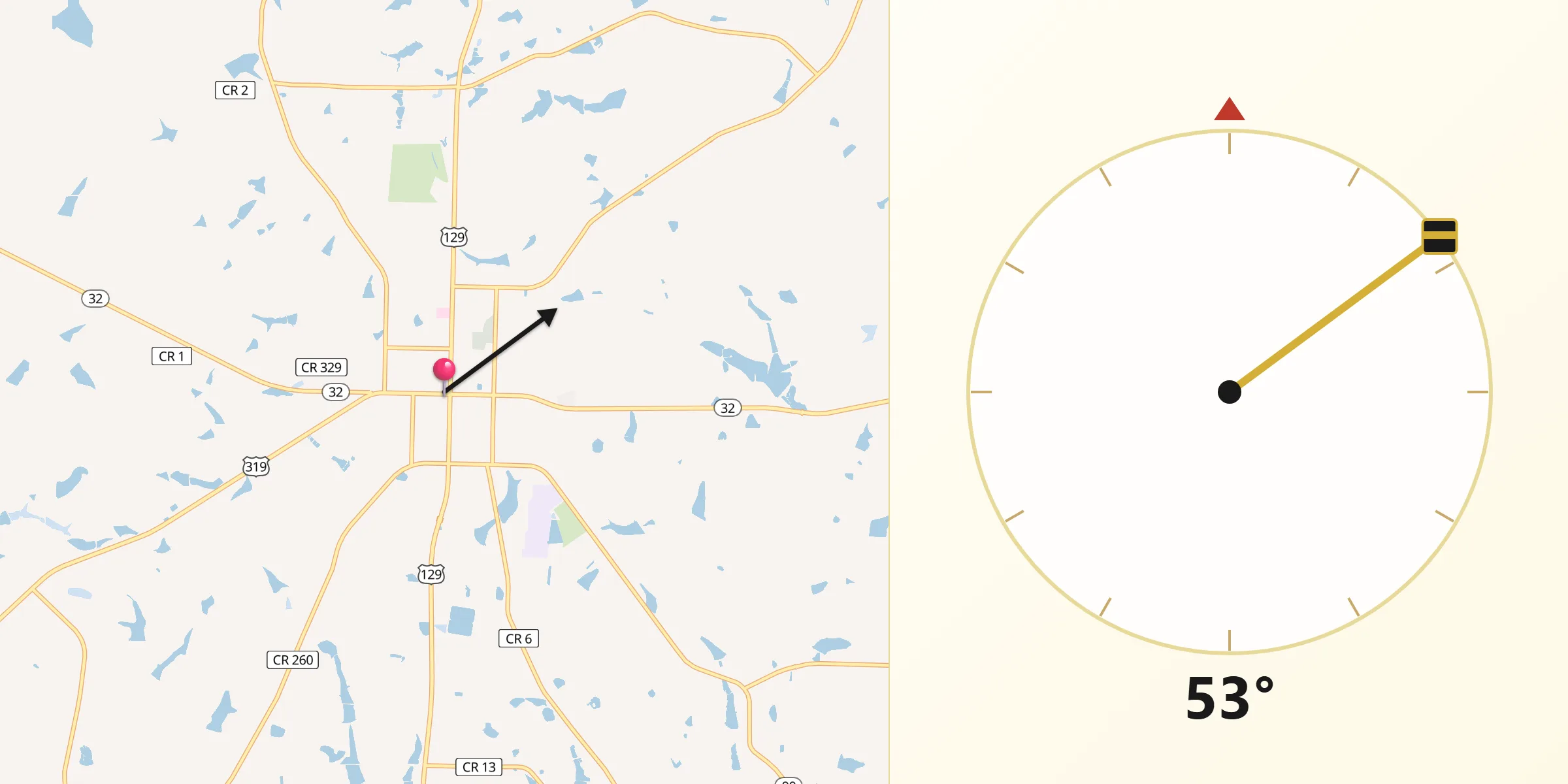 Qibla Direction from Ocilla