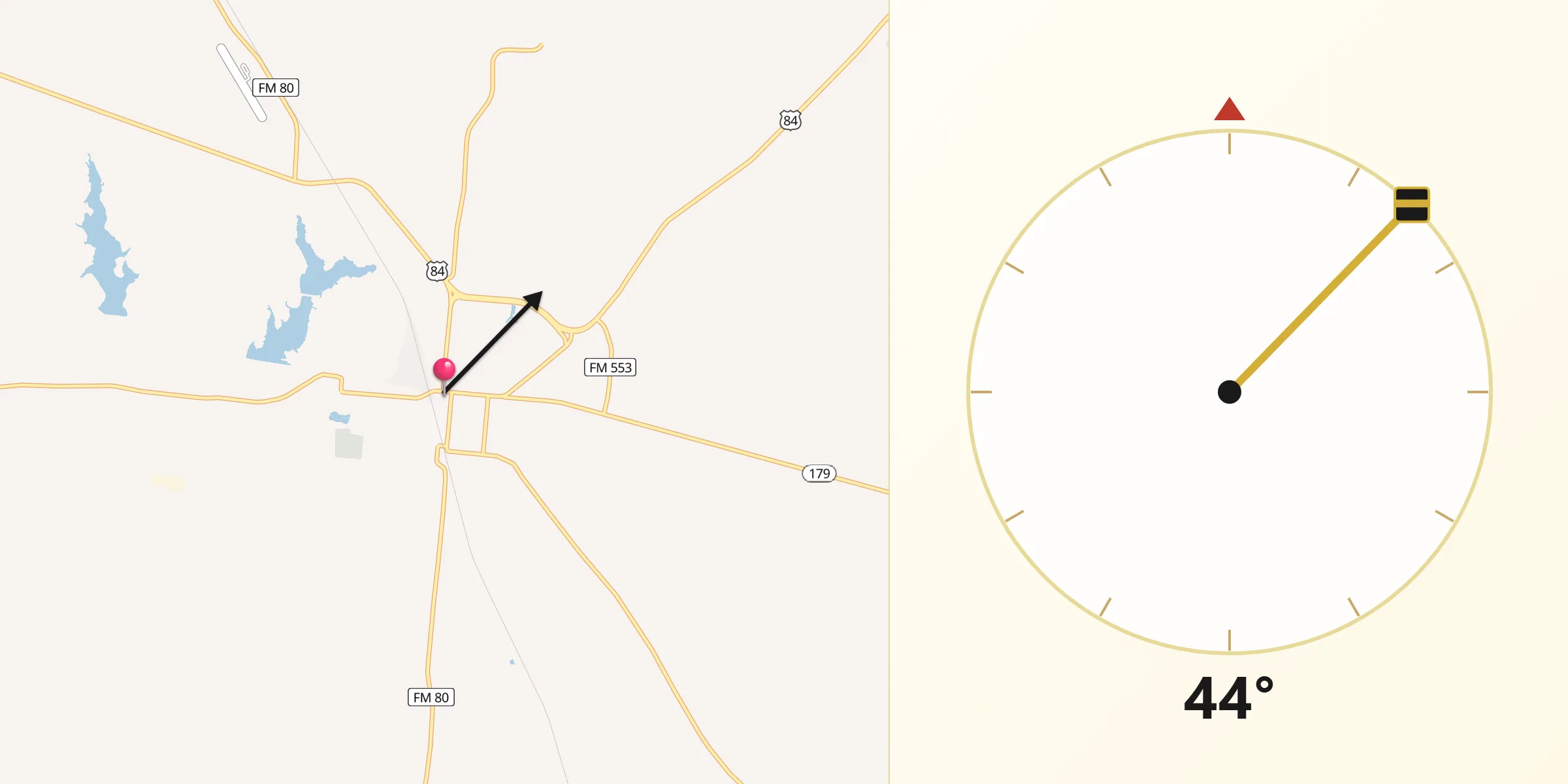 Qibla Direction from Teague