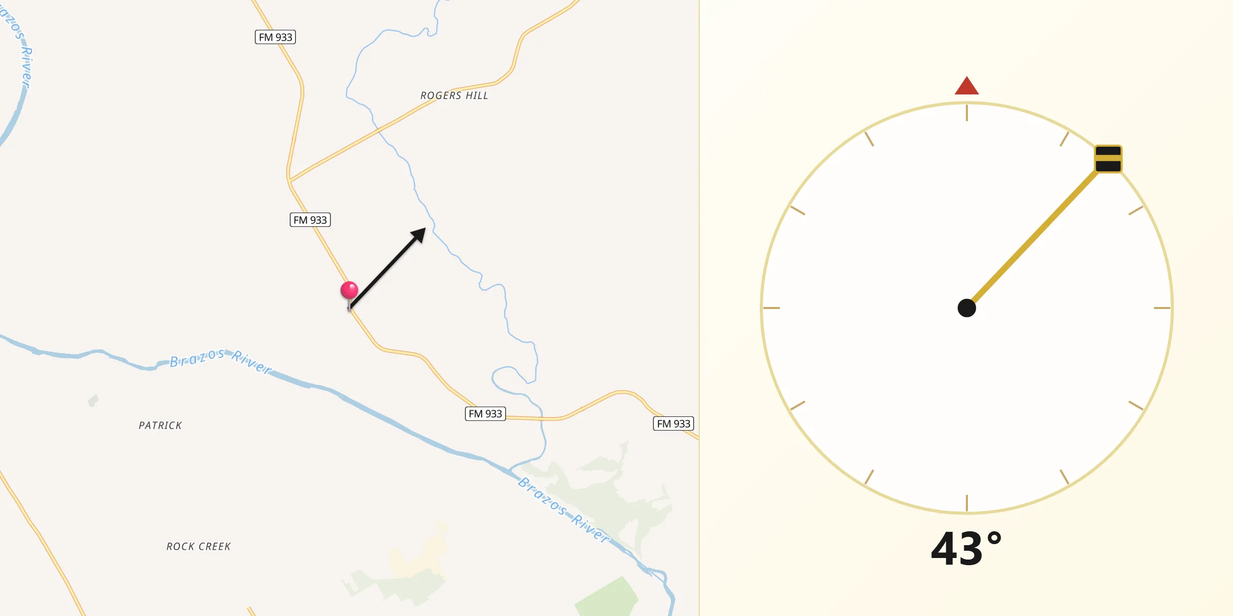 Qibla Direction from Gholson