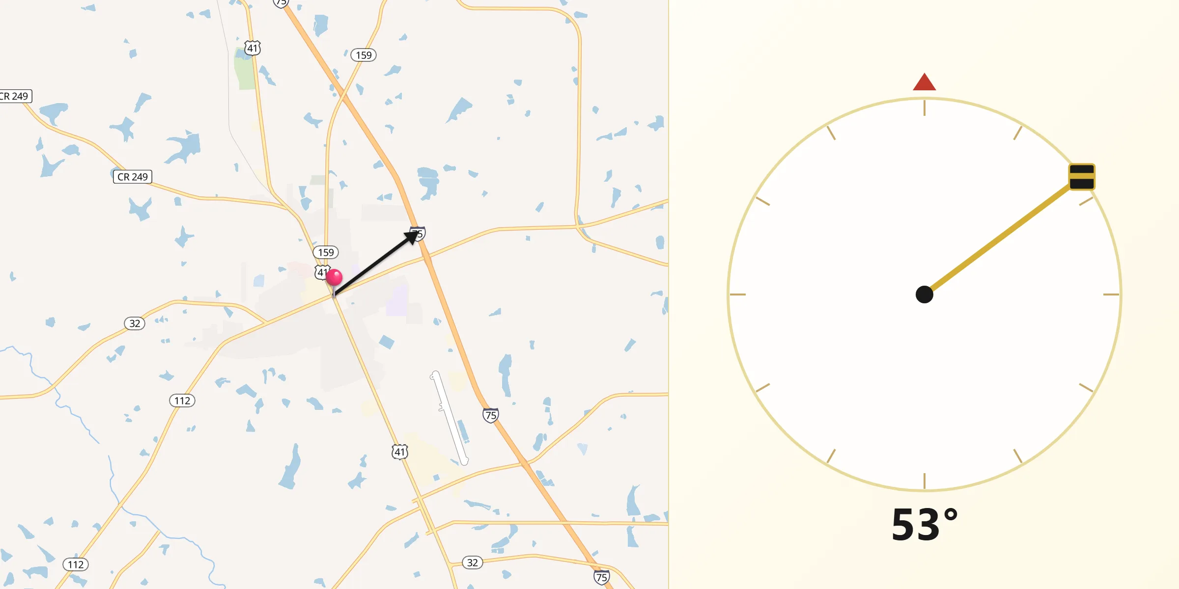 Qibla Direction from Ashburn