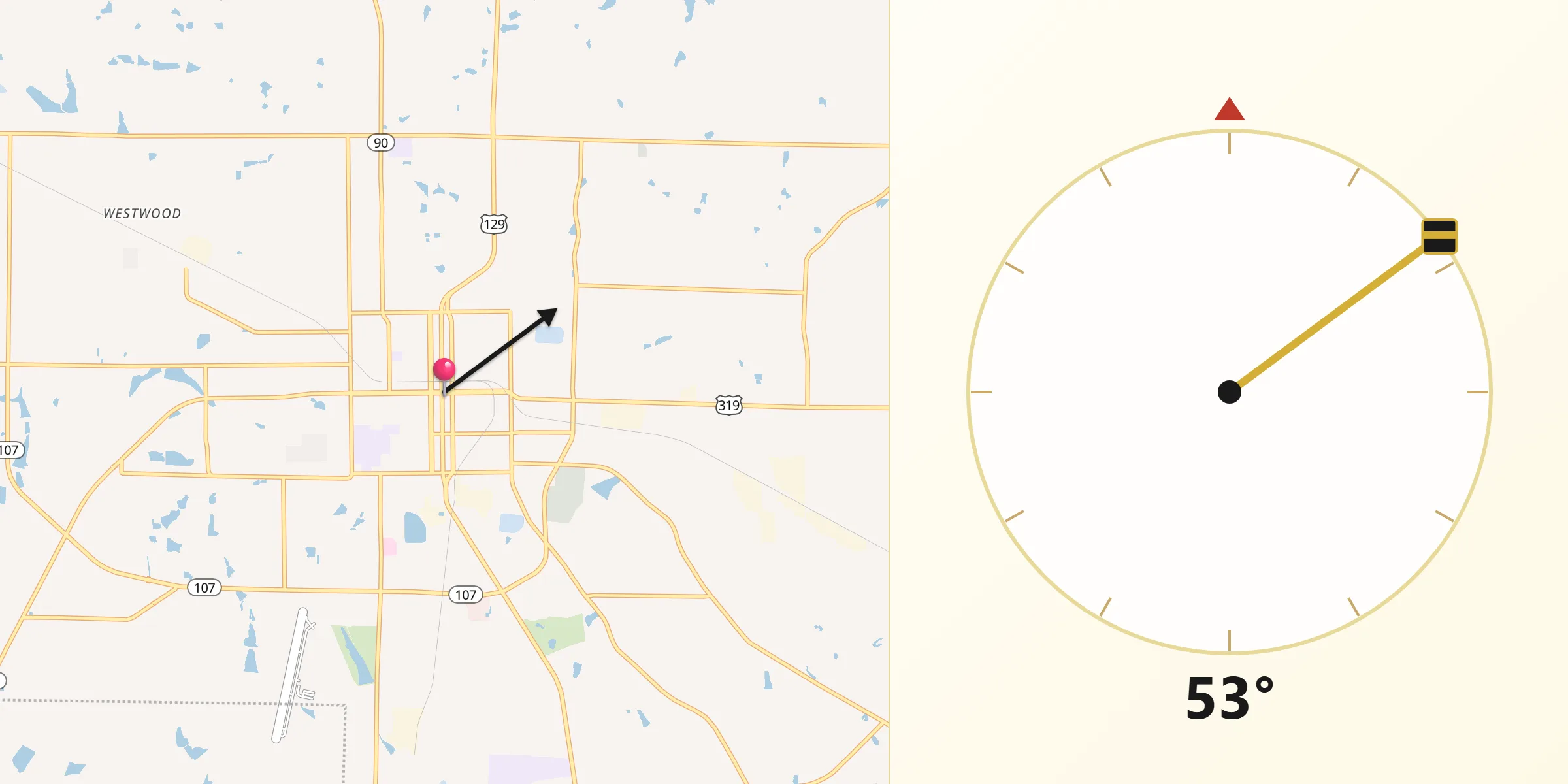 Qibla Direction from Fitzgerald
