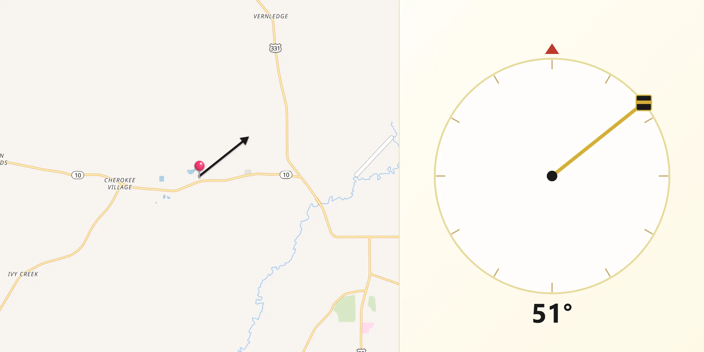 Qibla Direction from Crenshaw
