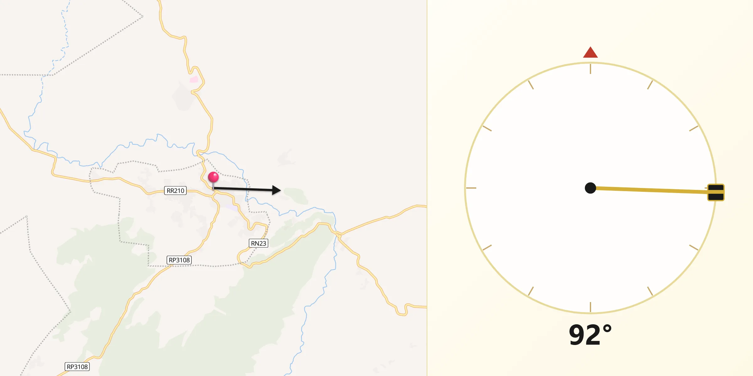 اتجاه القبلة من دمنات