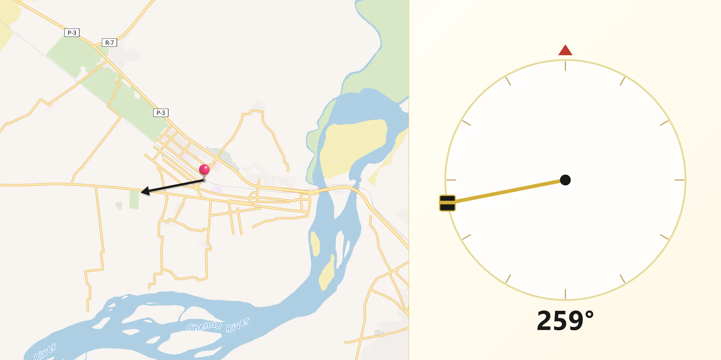 Qibla Direction from Rabwah