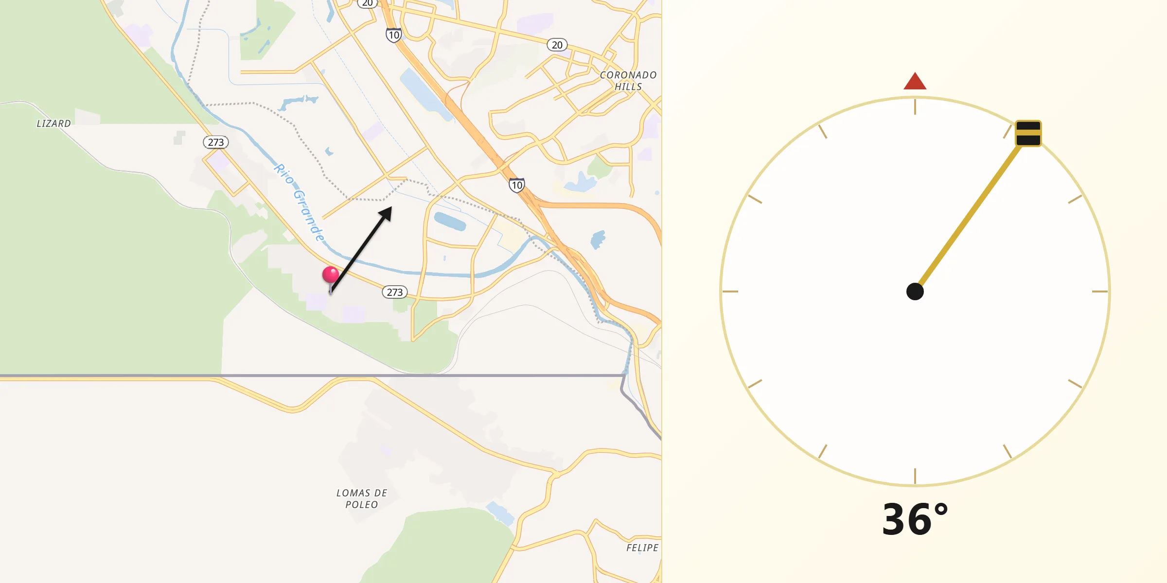 Qibla Direction from Sunland Park