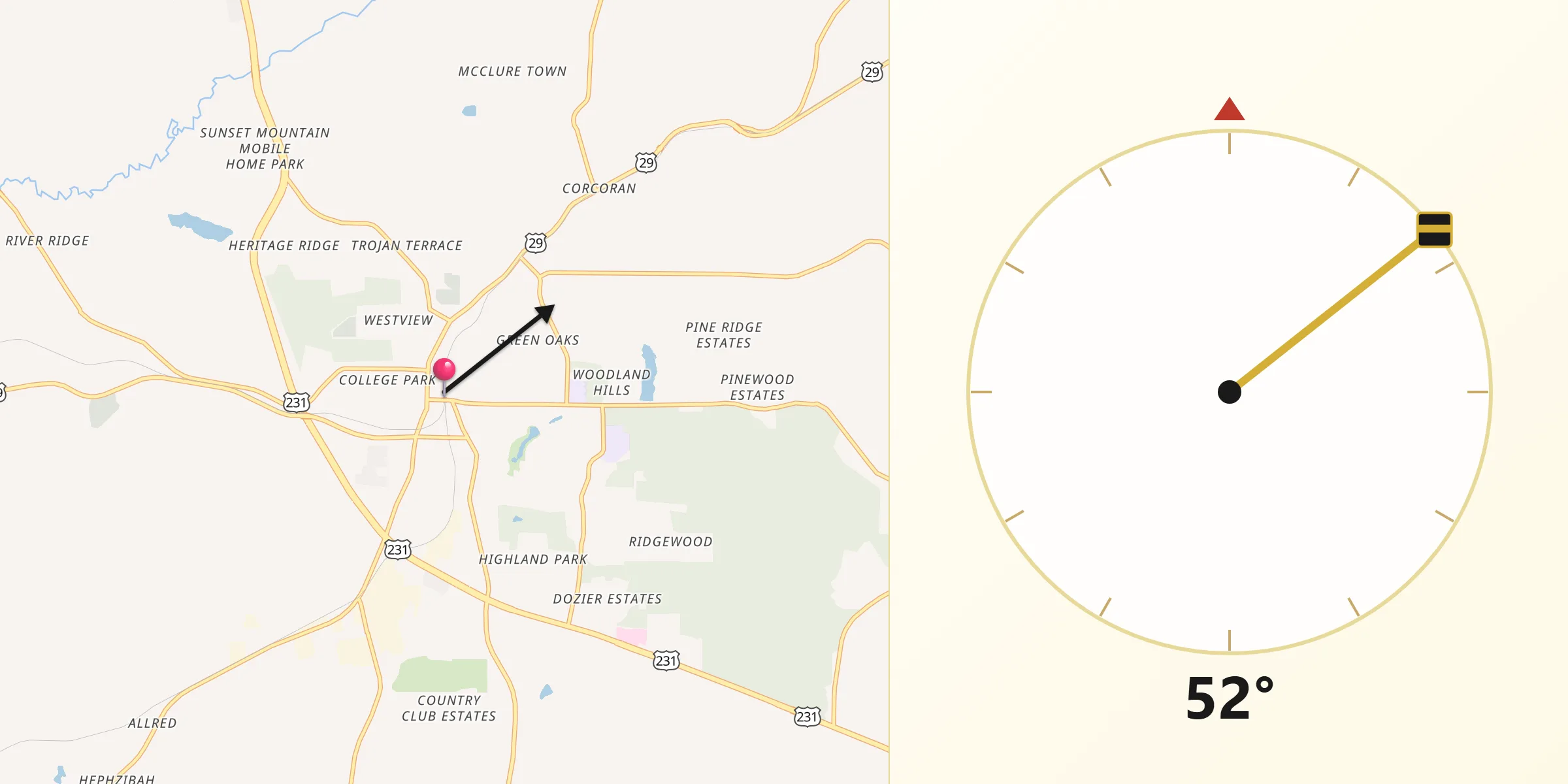 Qibla Direction from Troy