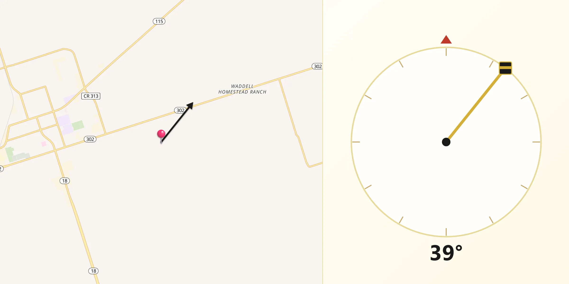 Qibla Direction from Winkler