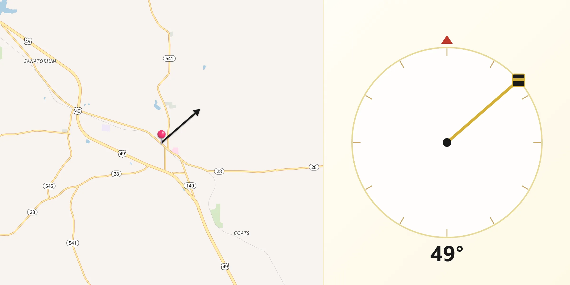 Qibla Direction from Magee