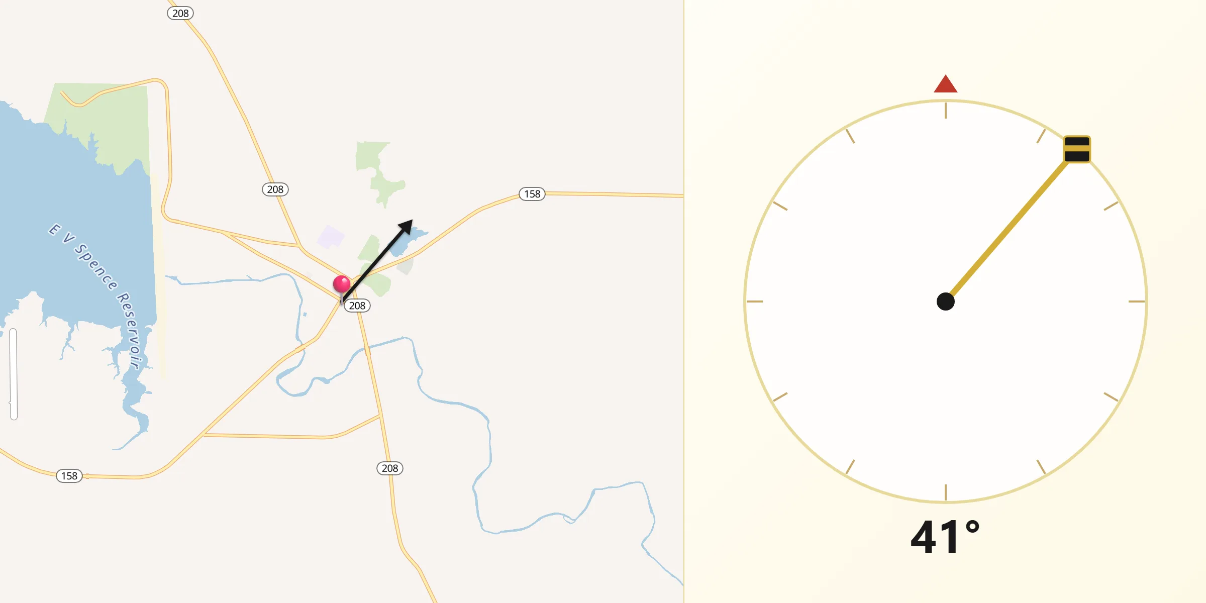 Qibla Direction from Robert Lee