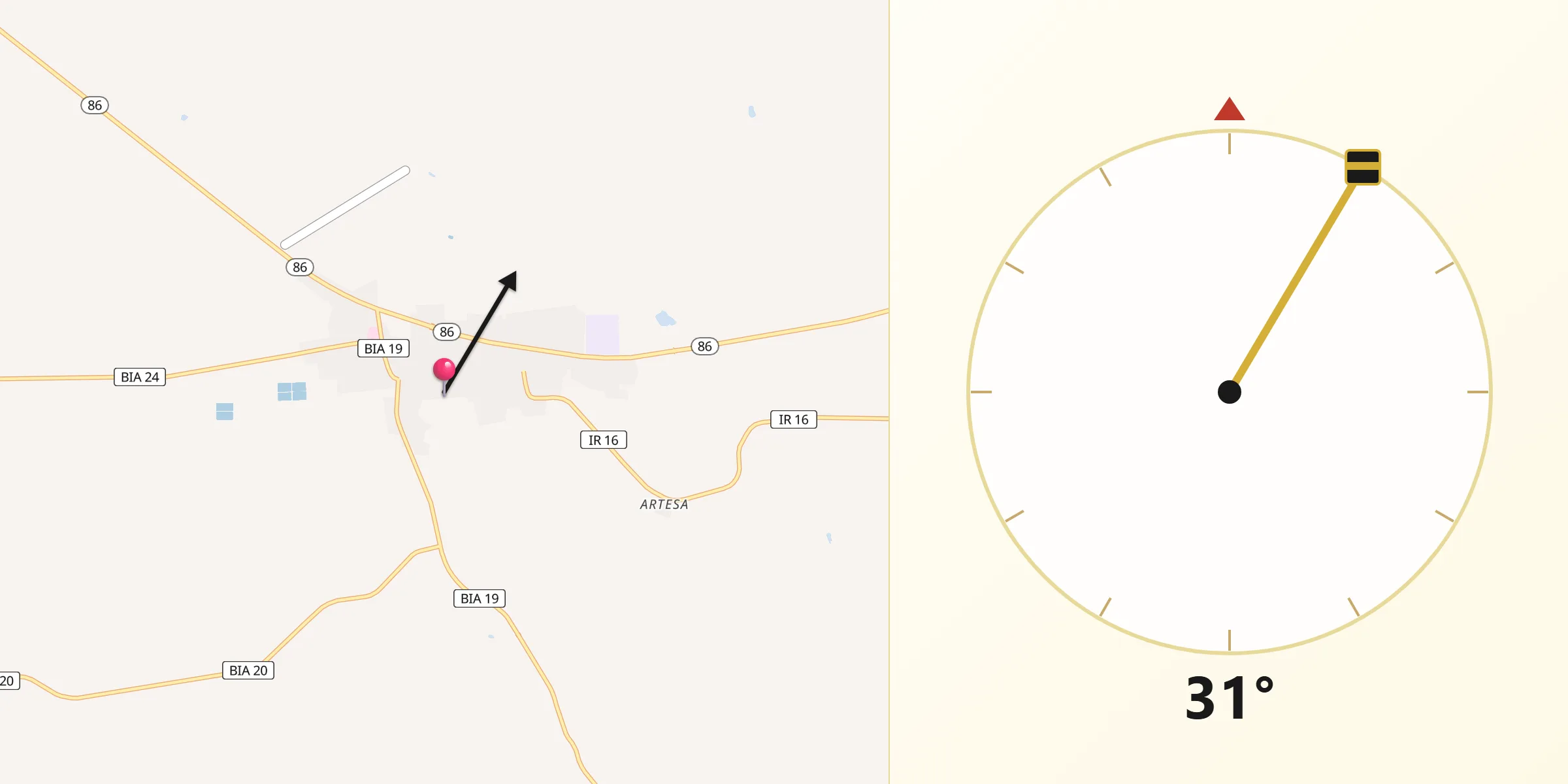 Qibla Direction from Sells