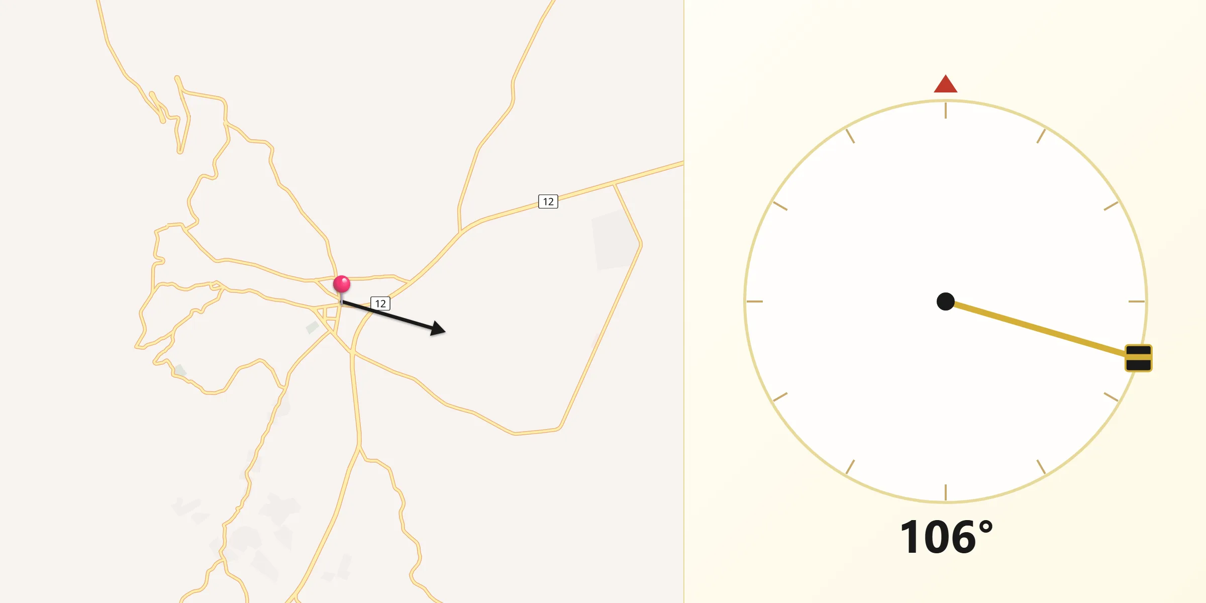 اتجاه القبلة من الزنتان‎