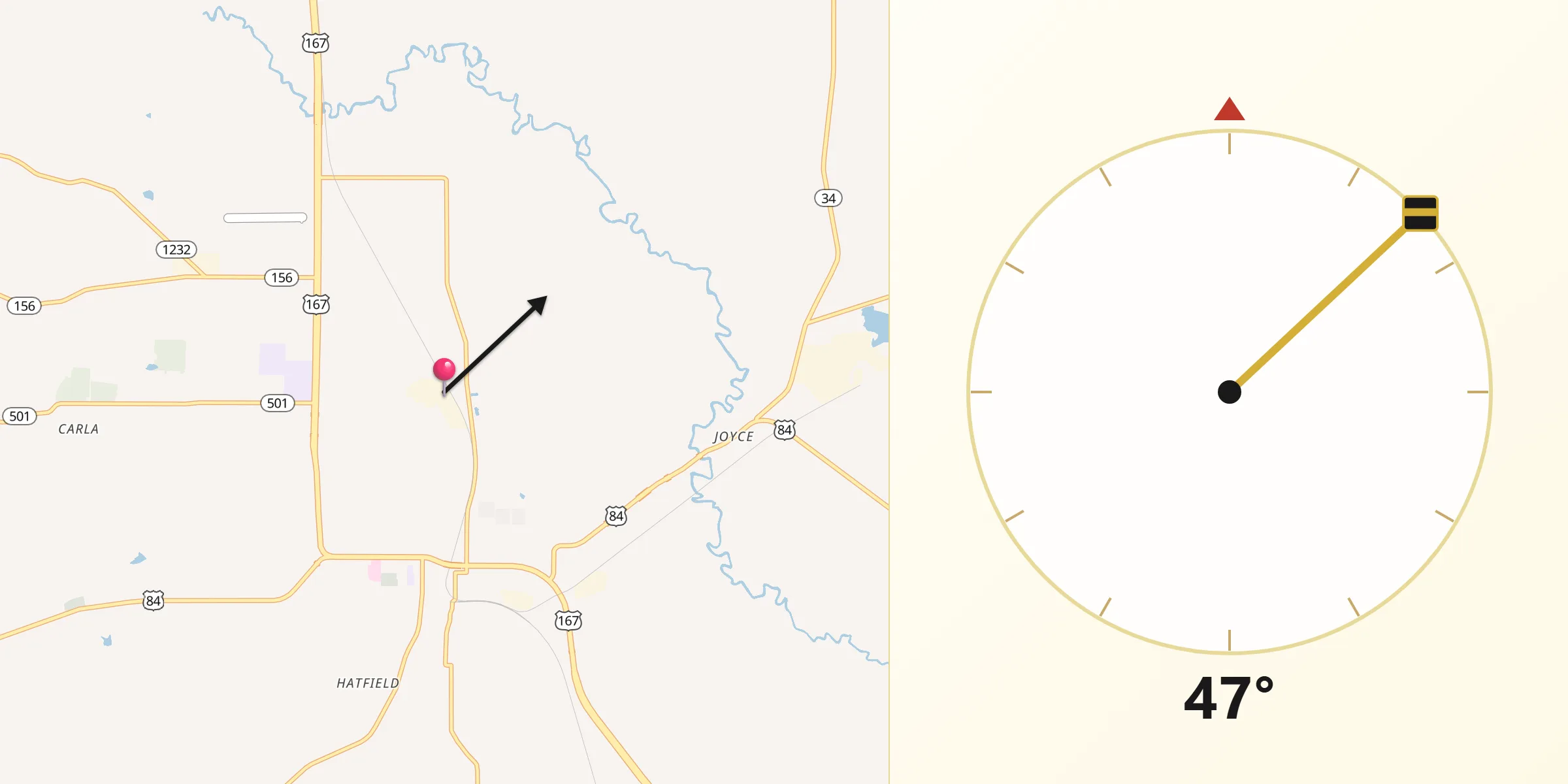 Qibla Direction from Winn
