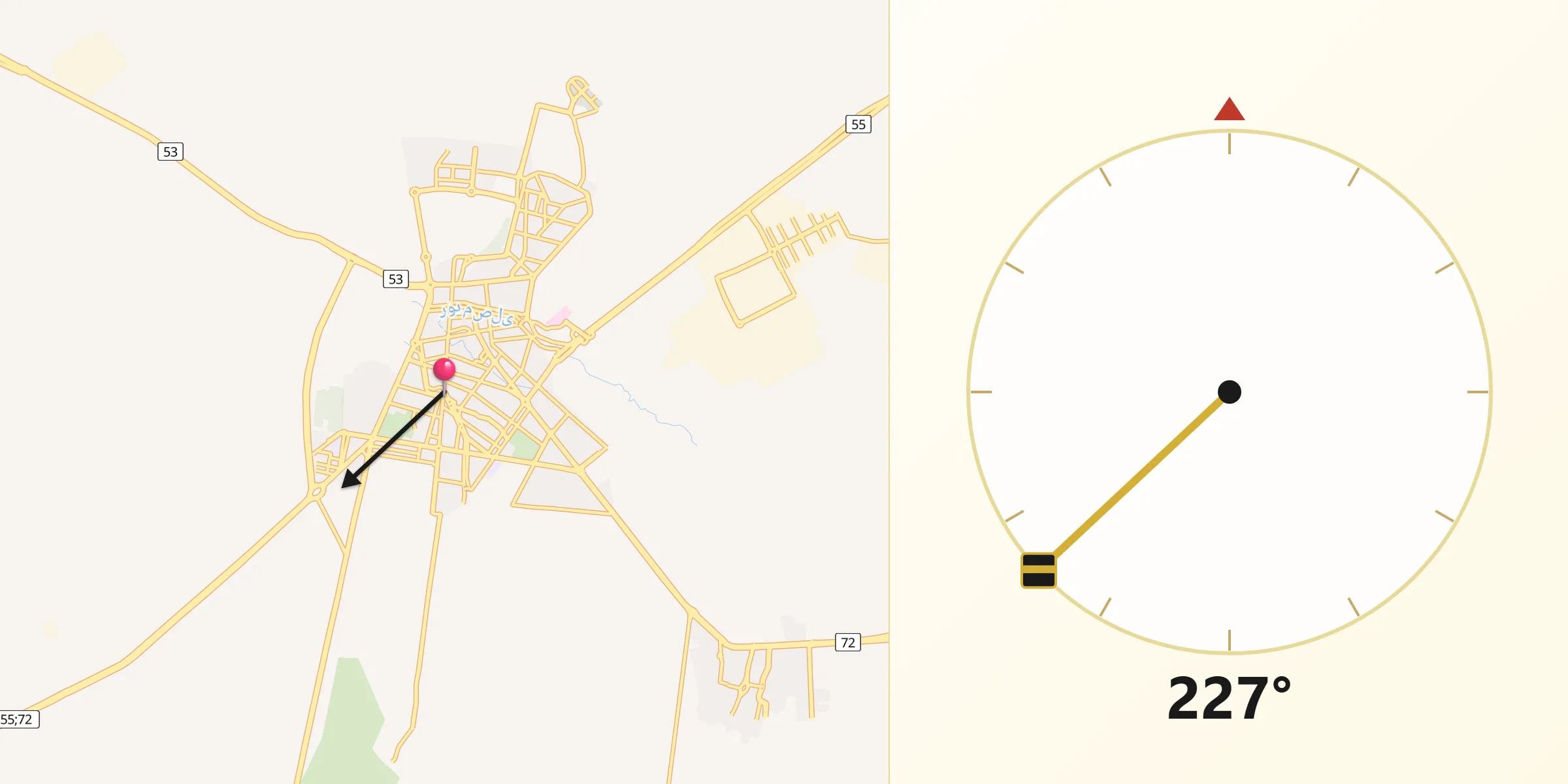 جهت قبله از اَمروجان
