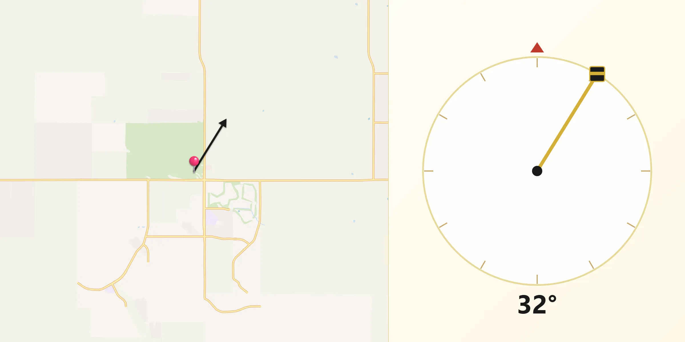 Qibla Direction from Corona de Tucson