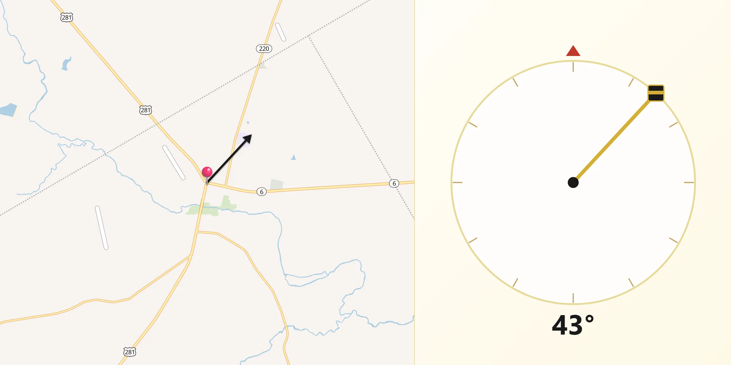 Qibla Direction from Hico