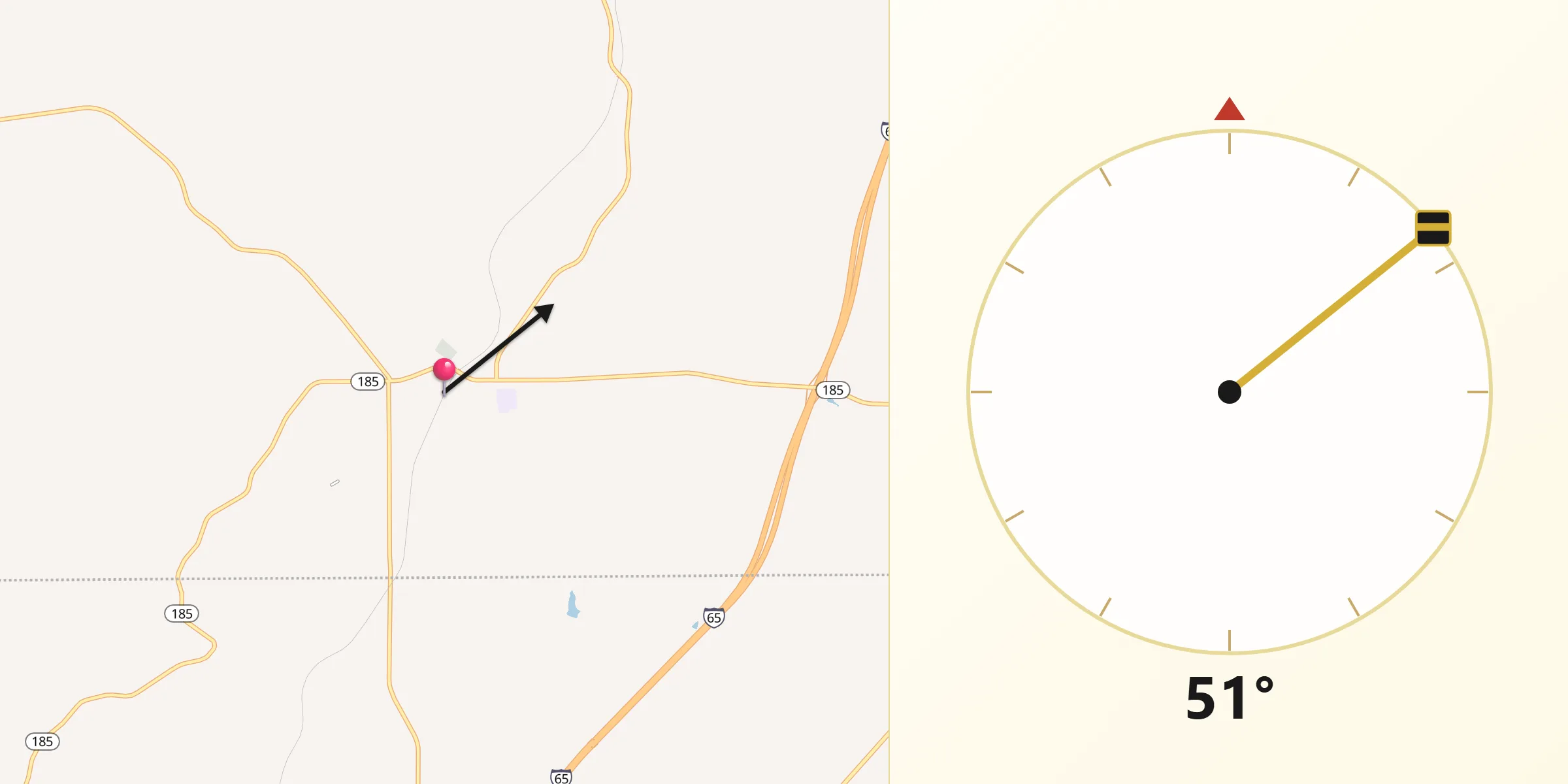 Qibla Direction from Fort Deposit