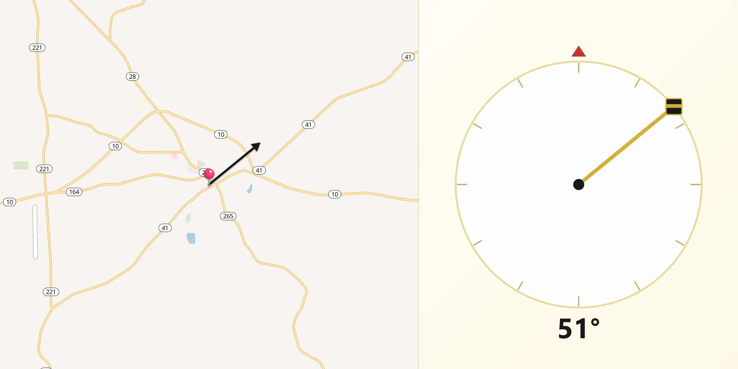 Qibla Direction from Camden