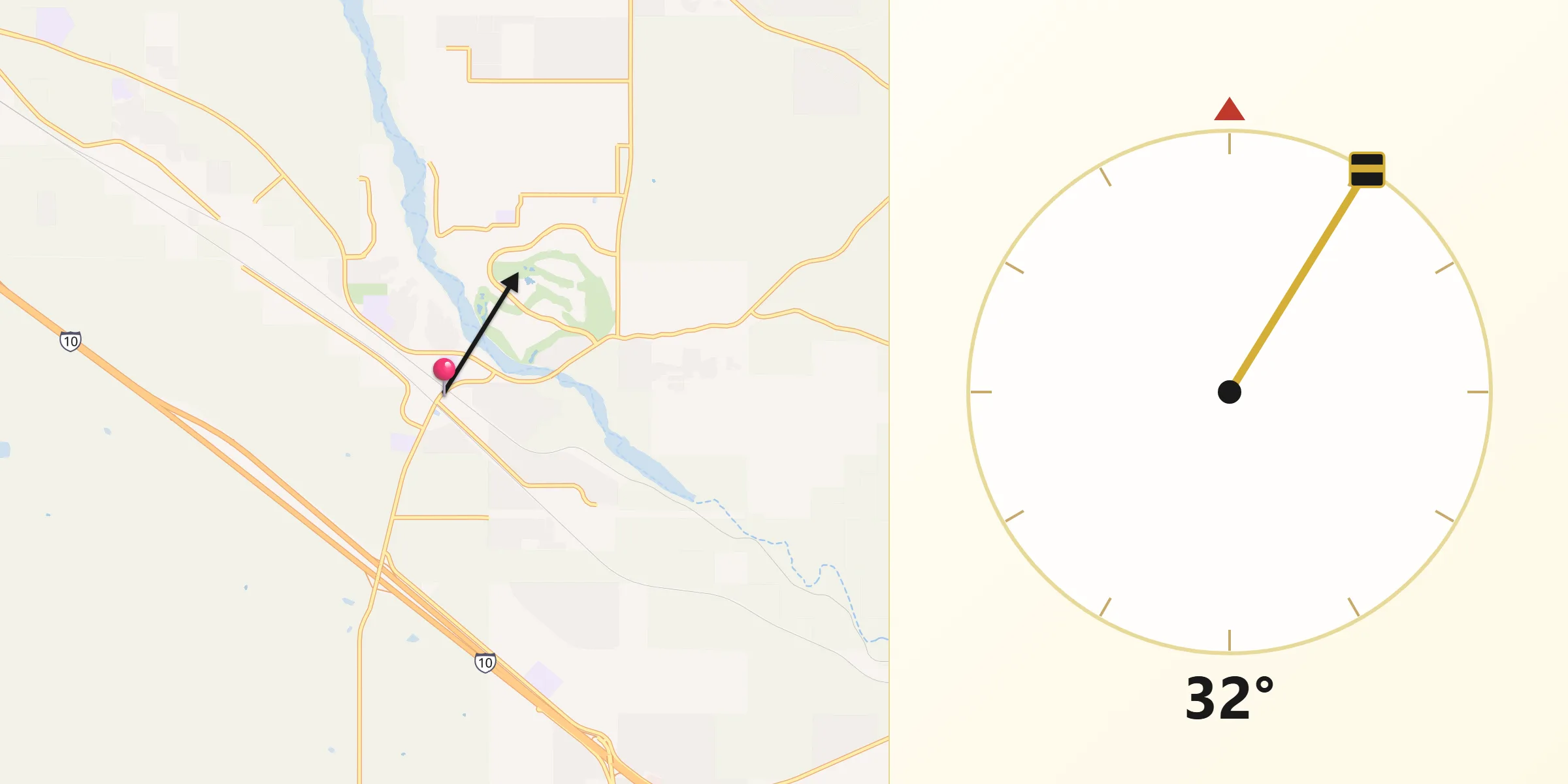 Qibla Direction from Vail