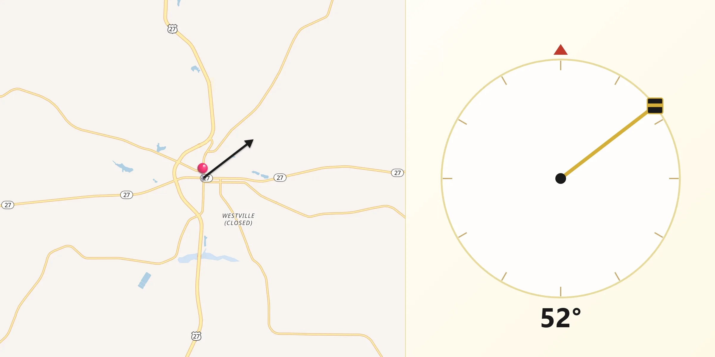 Qibla Direction from Lumpkin