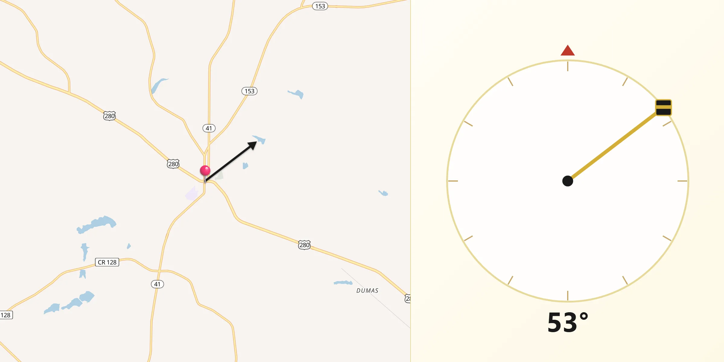 Qibla Direction from Preston