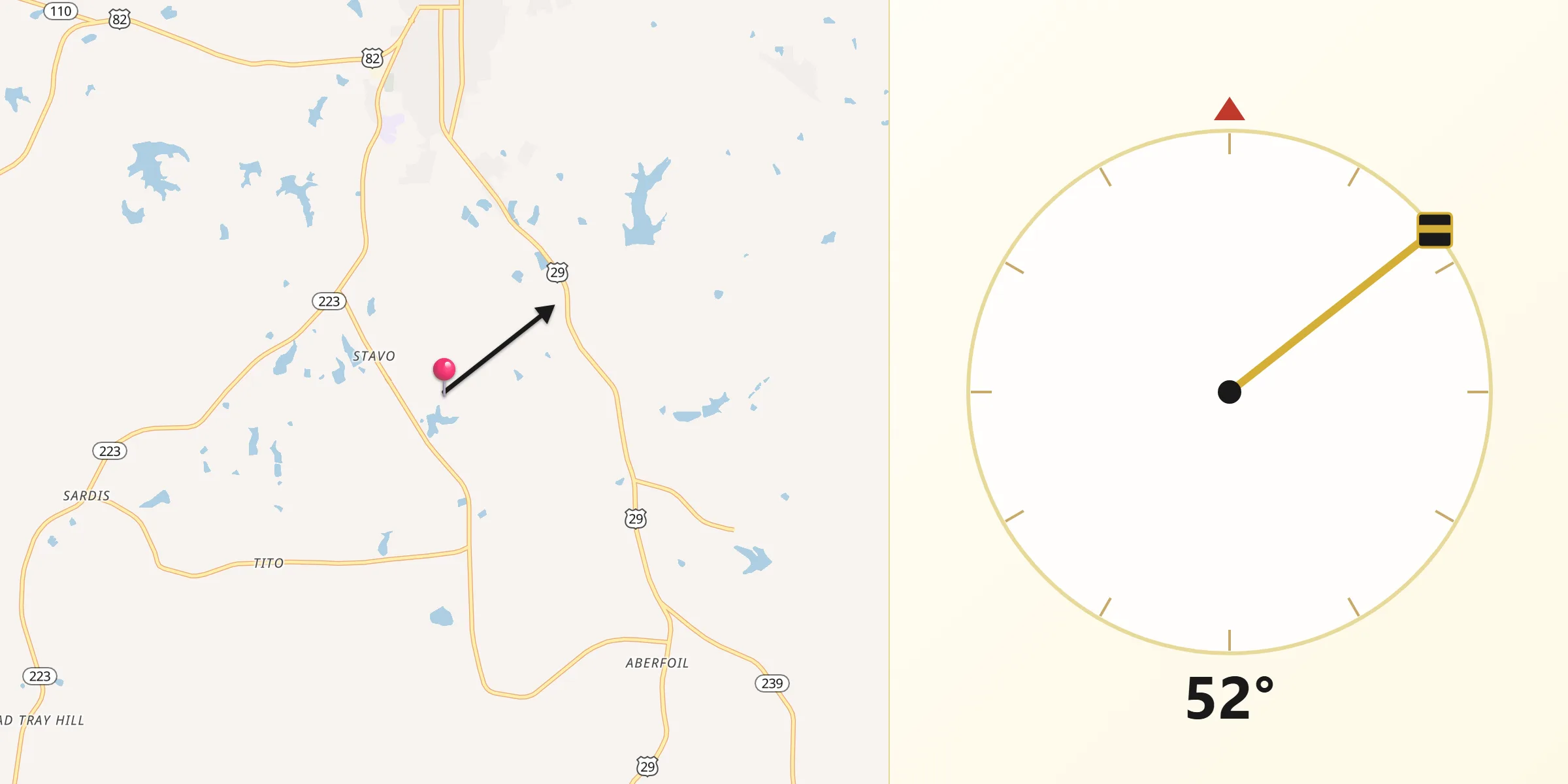 Qibla Direction from Bullock