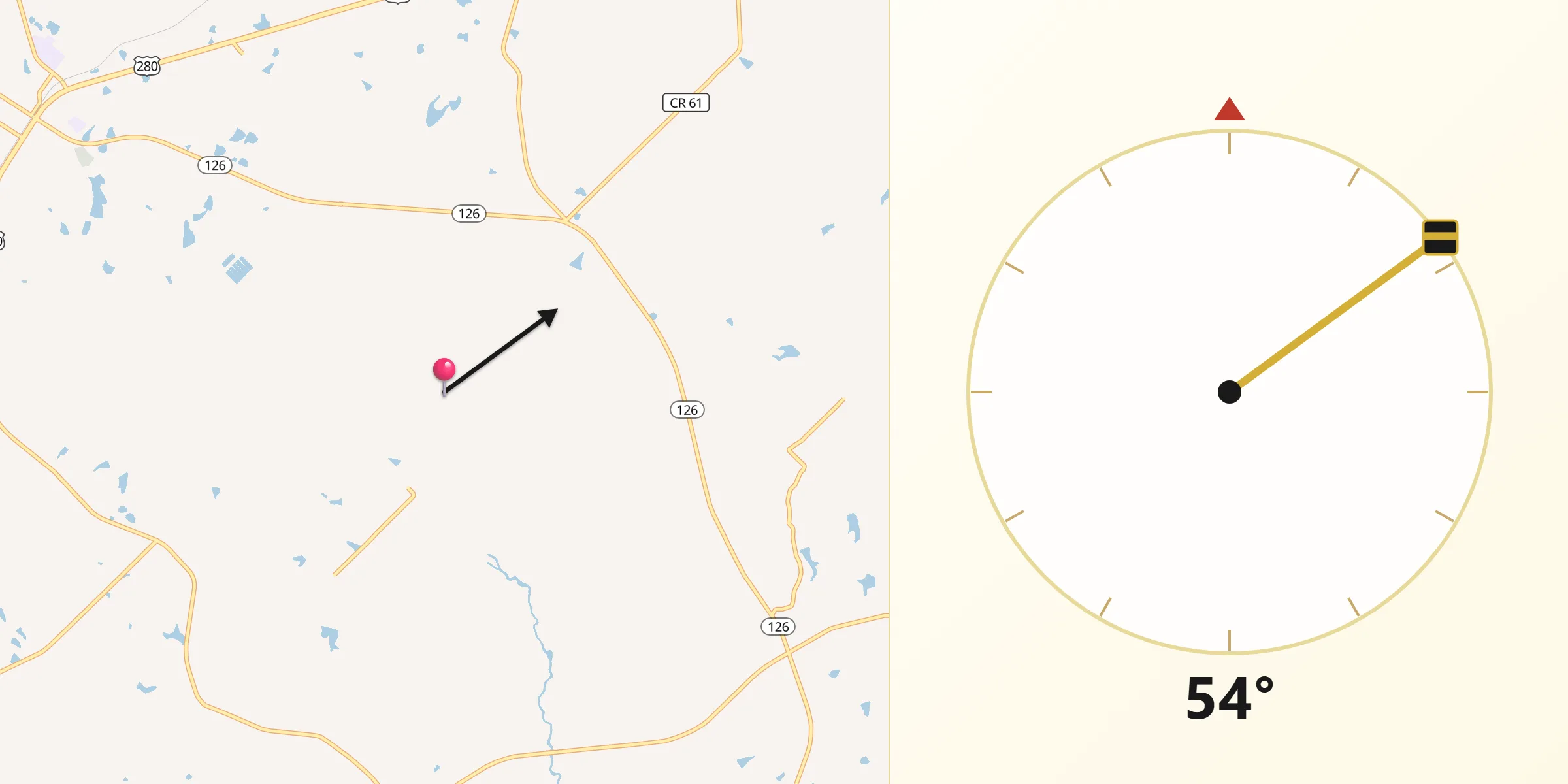 Qibla Direction from Wheeler County