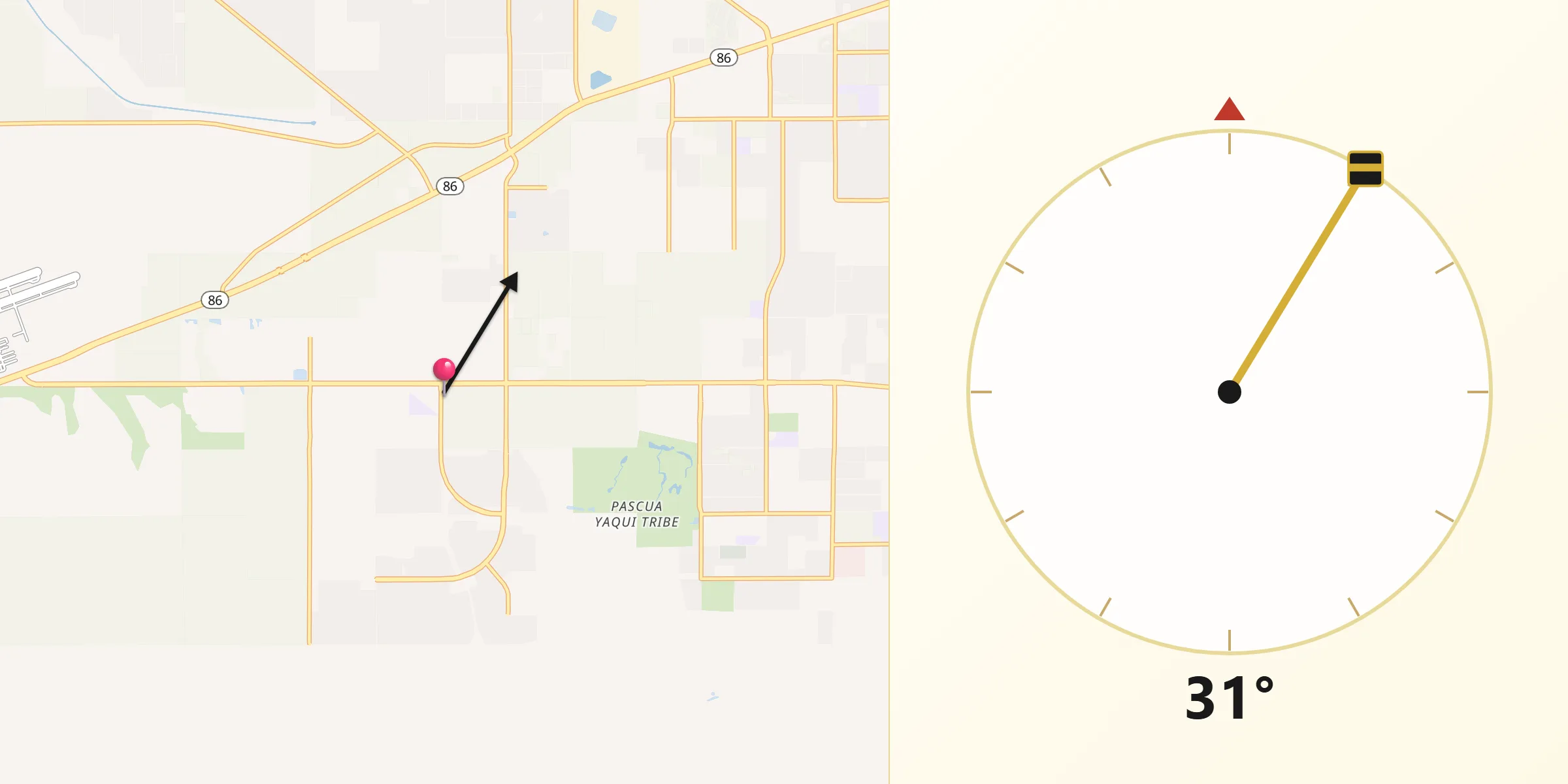 Qibla Direction from Valencia West