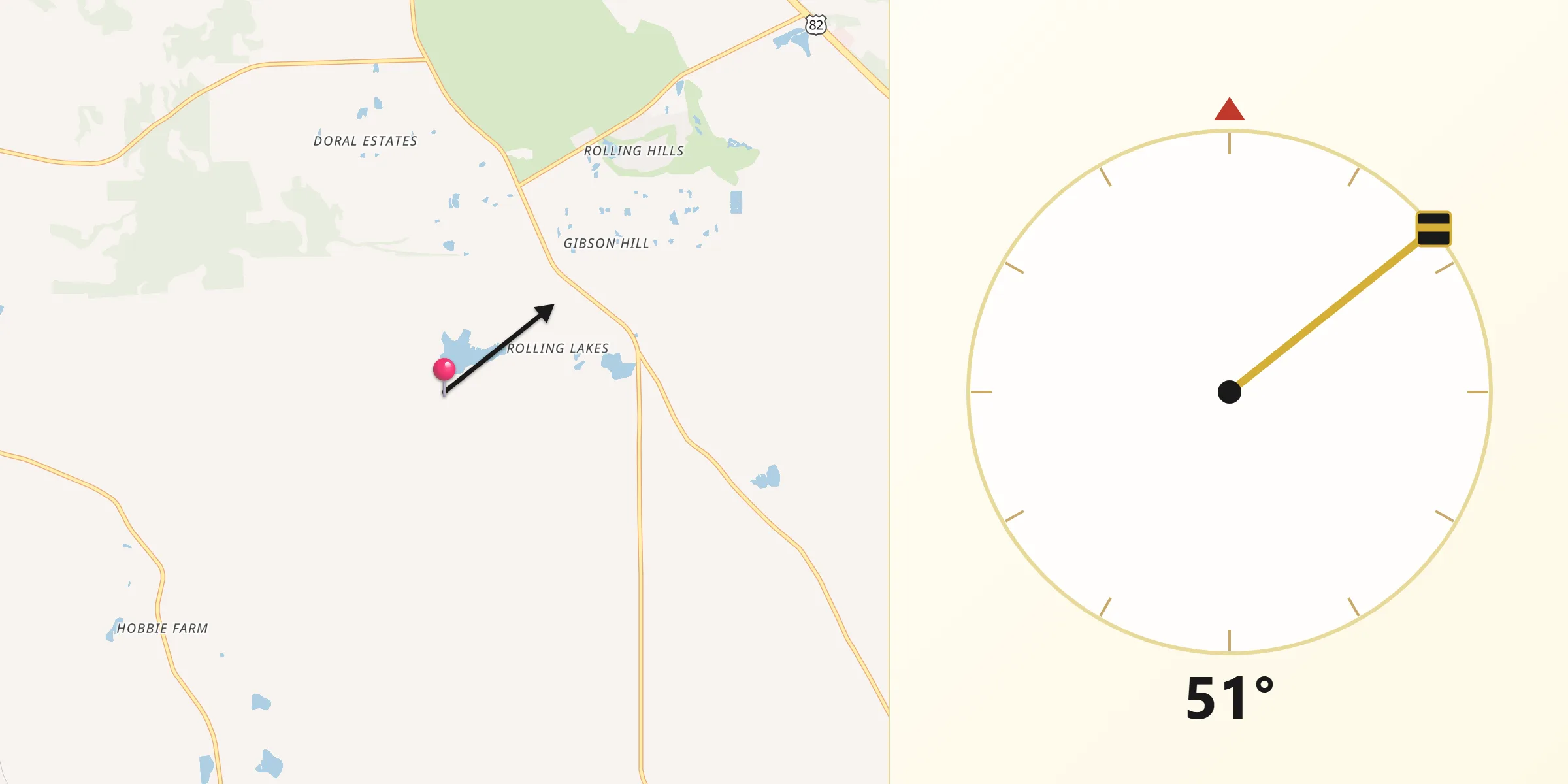 Qibla Direction from Montgomery County