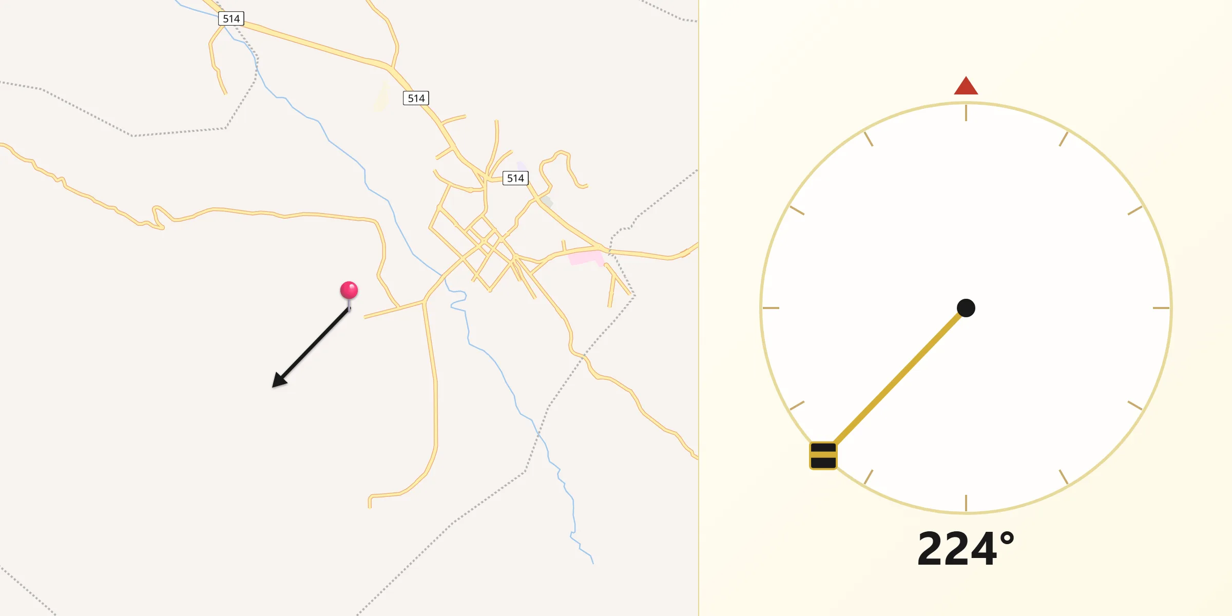 جهت قبله از گوجان