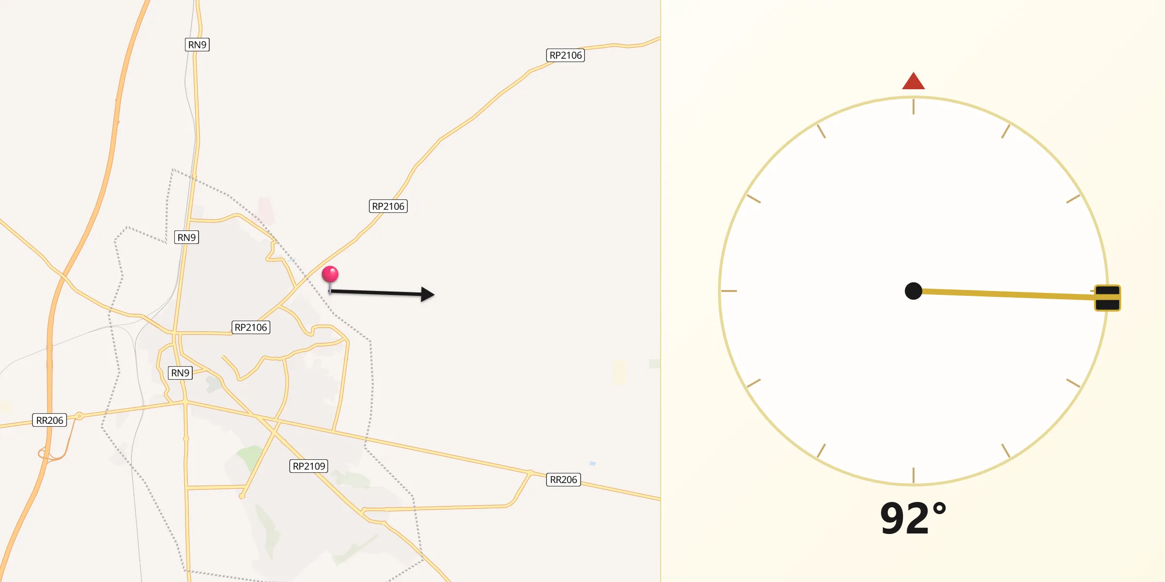 اتجاه القبلة من الرحامنة