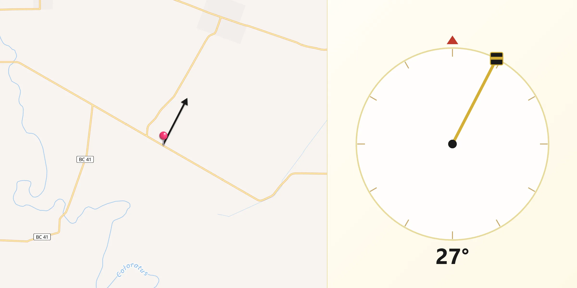 Dirección de la Qibla desde Durango
