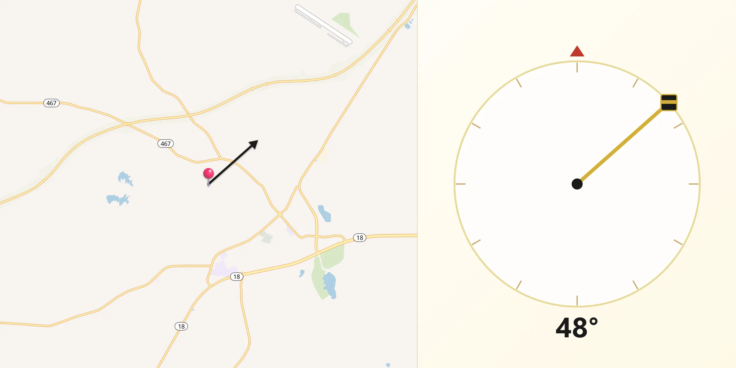 Qibla Direction from Hinds