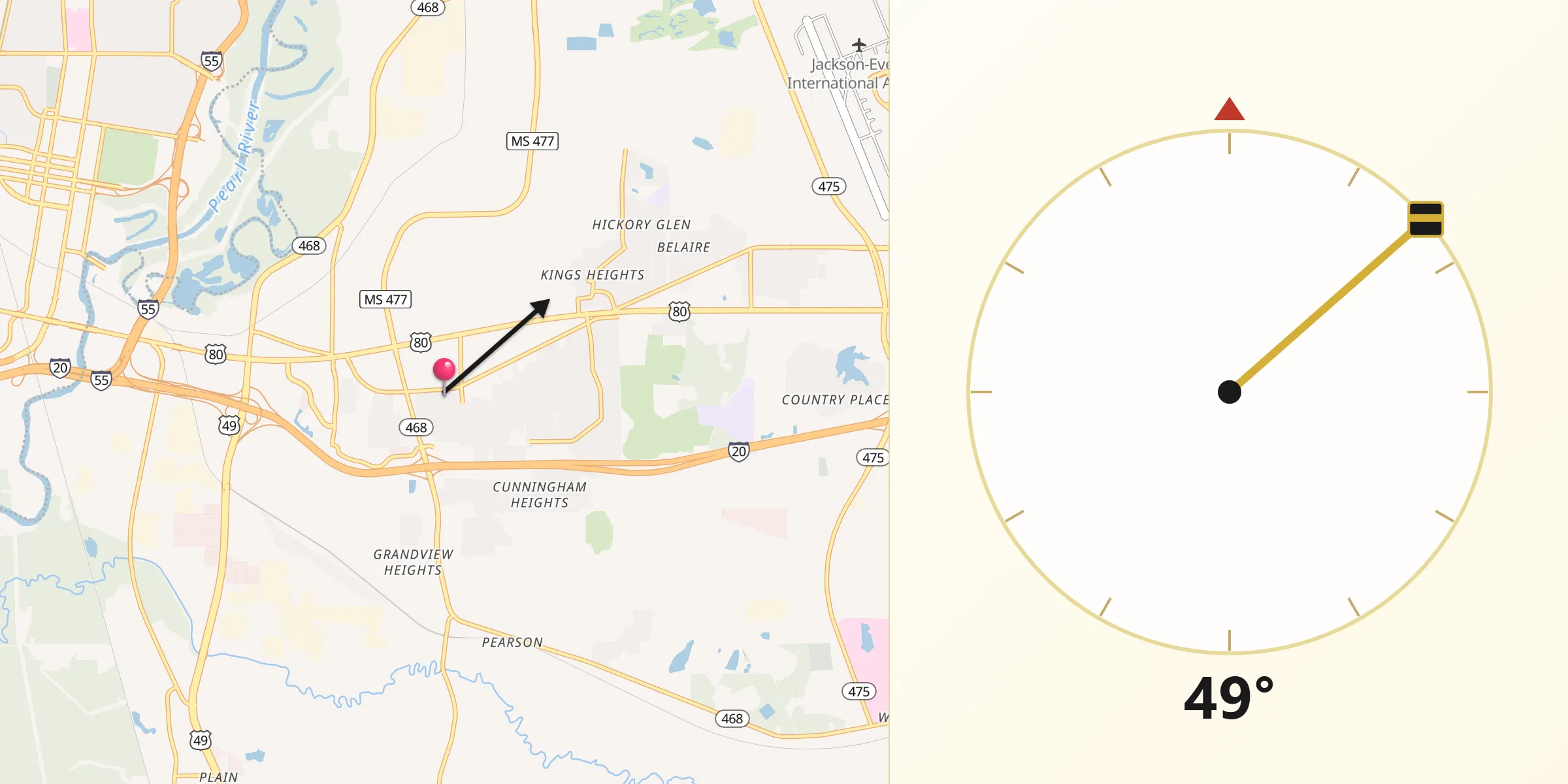 Qibla Direction from Pearl