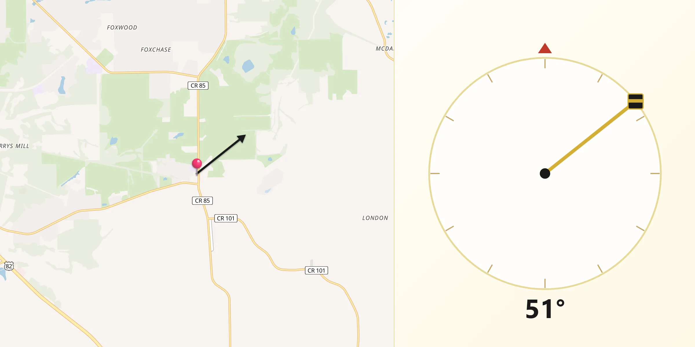Qibla Direction from Pike Road