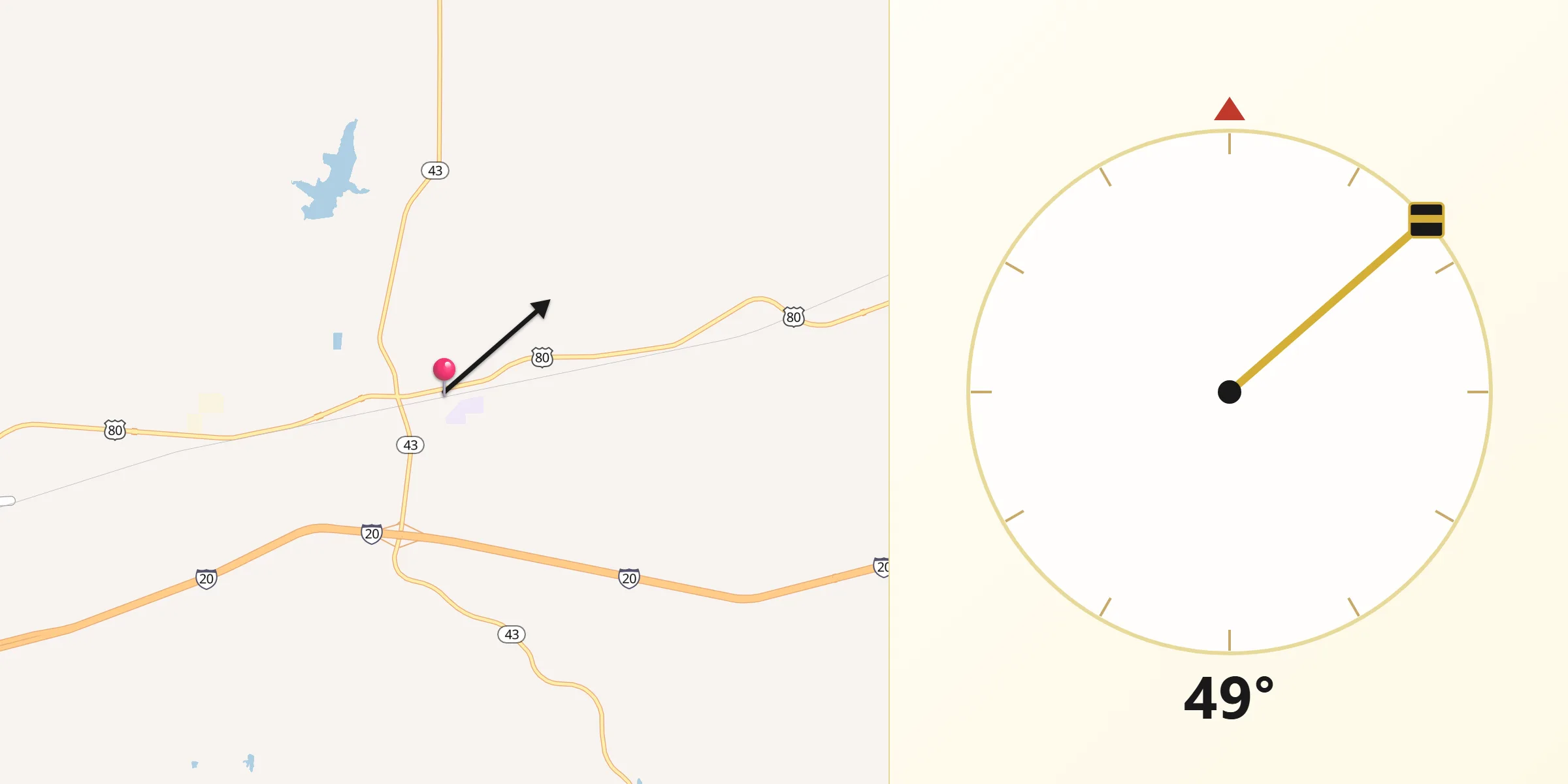 Qibla Direction from Pelahatchie