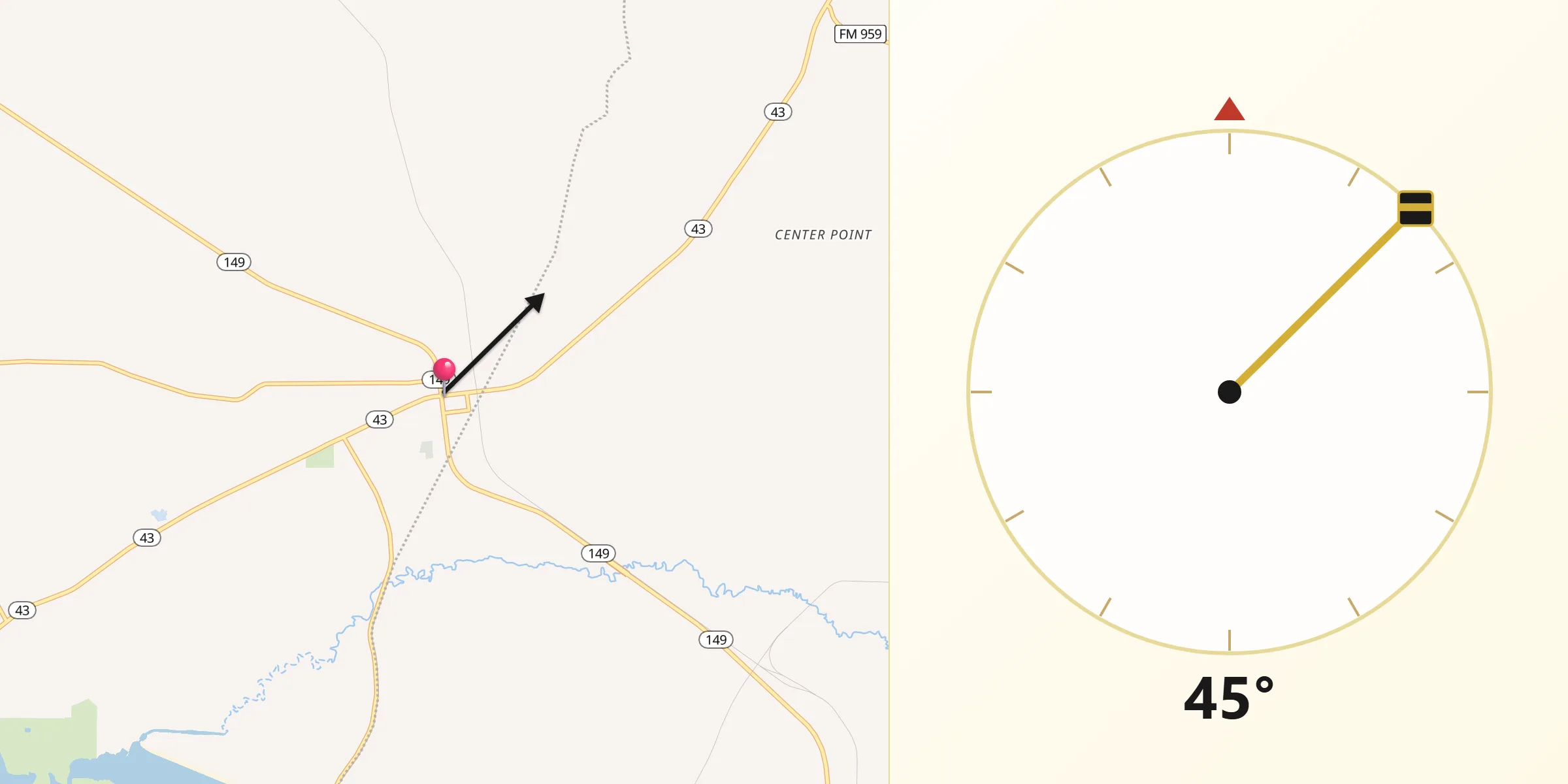 Qibla Direction from Tatum