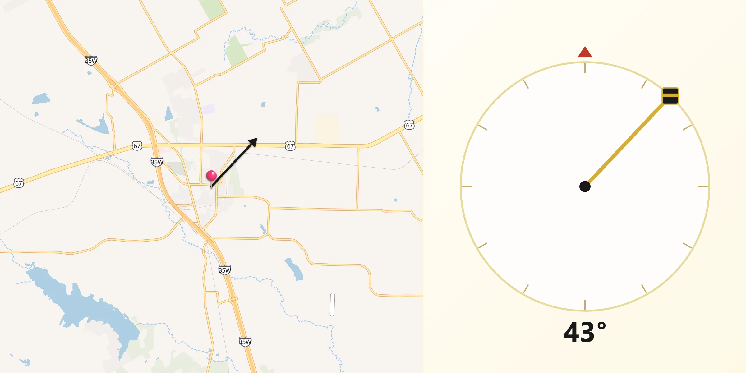 Qibla Direction from Alvarado