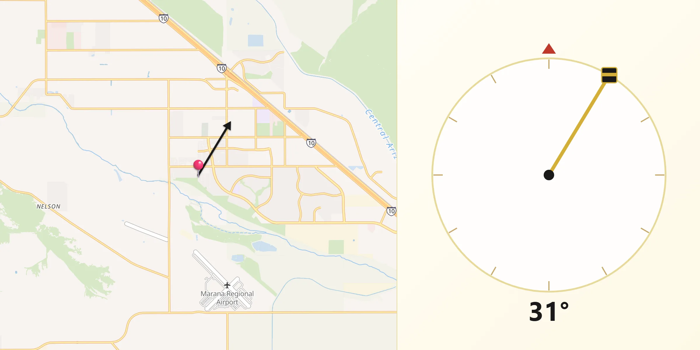 Qibla Direction from Marana