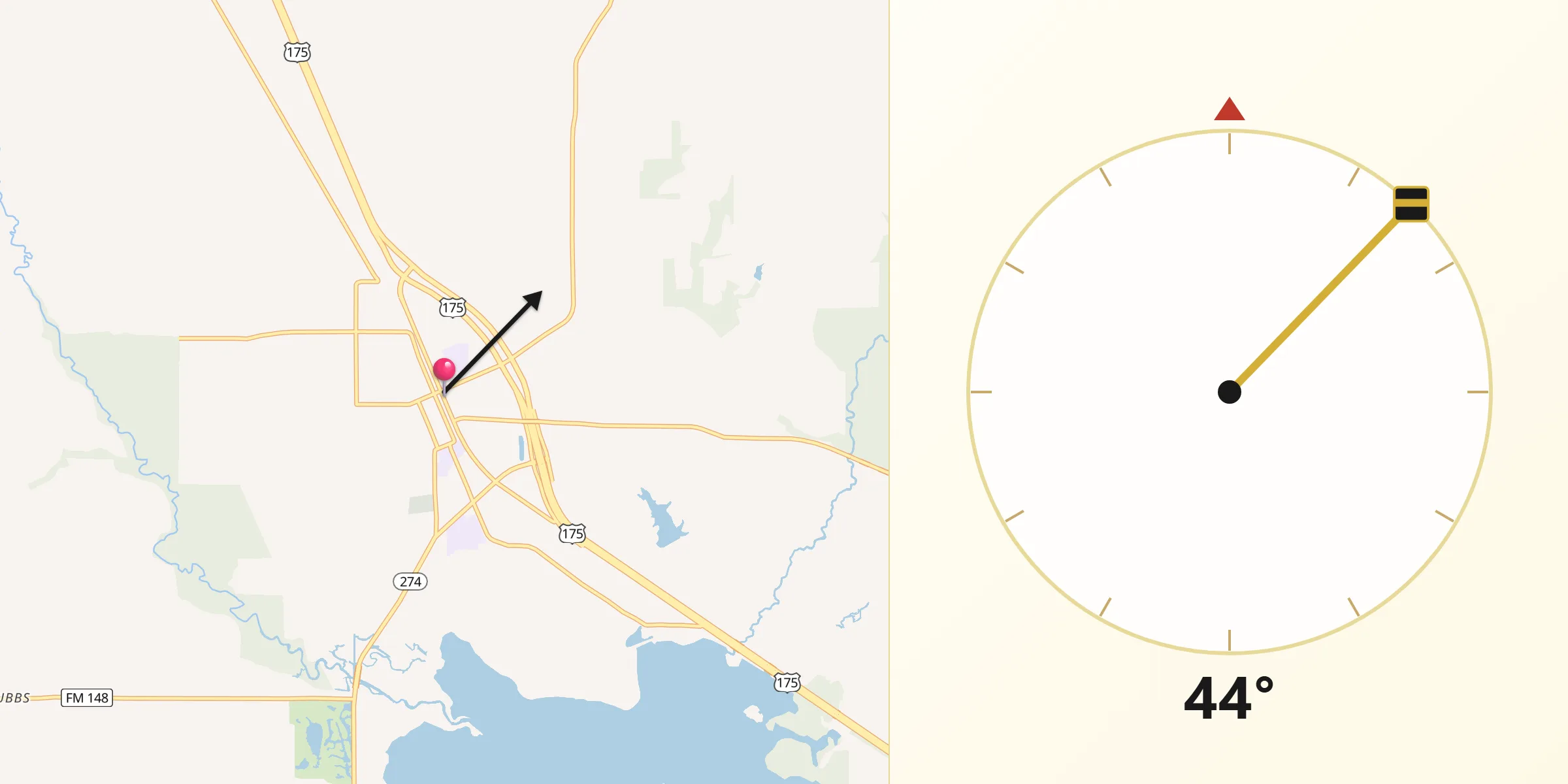 Qibla Direction from Kemp