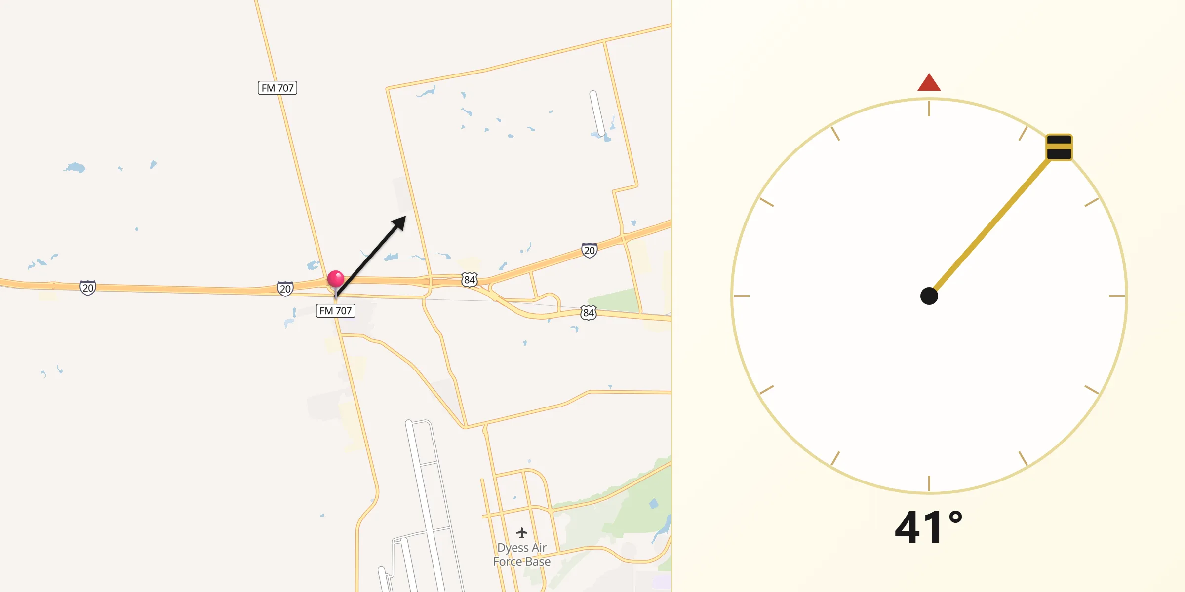 Qibla Direction from Tye