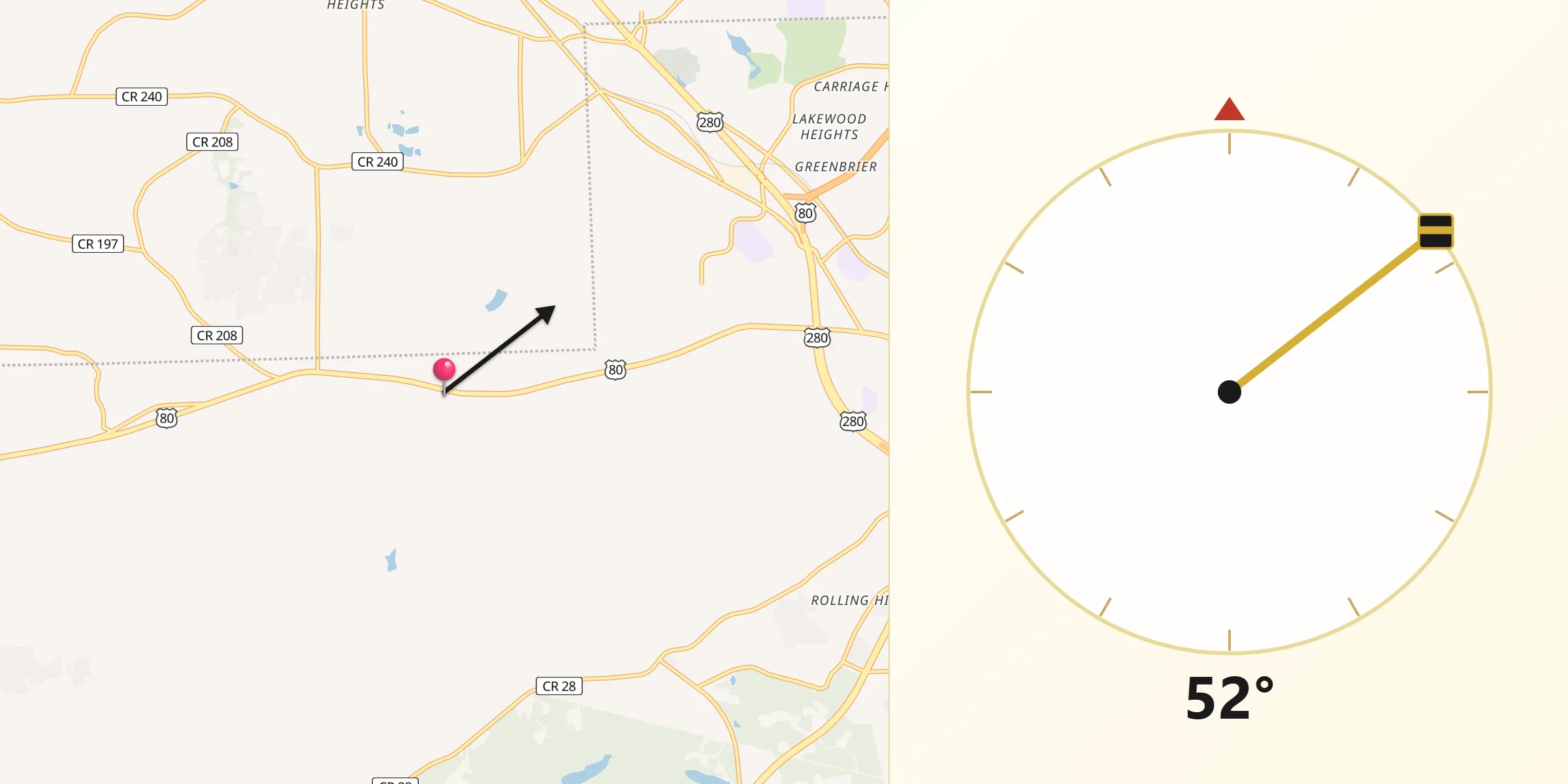 Qibla Direction from Ladonia