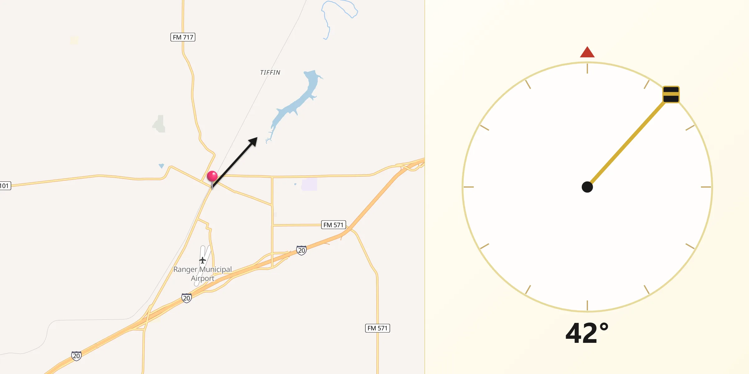 Qibla Direction from Ranger