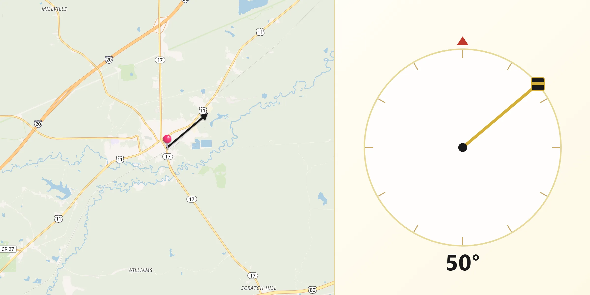 Qibla Direction from York