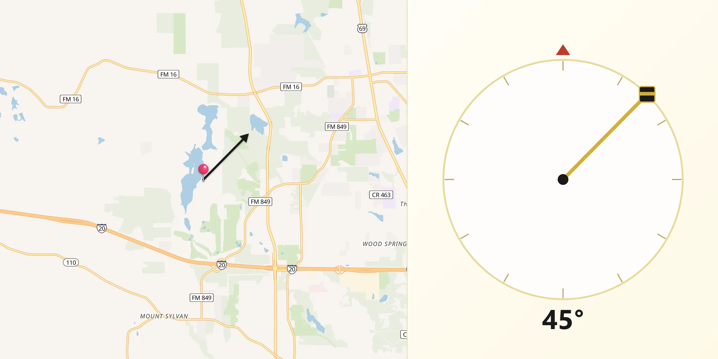 Qibla Direction from Hideaway