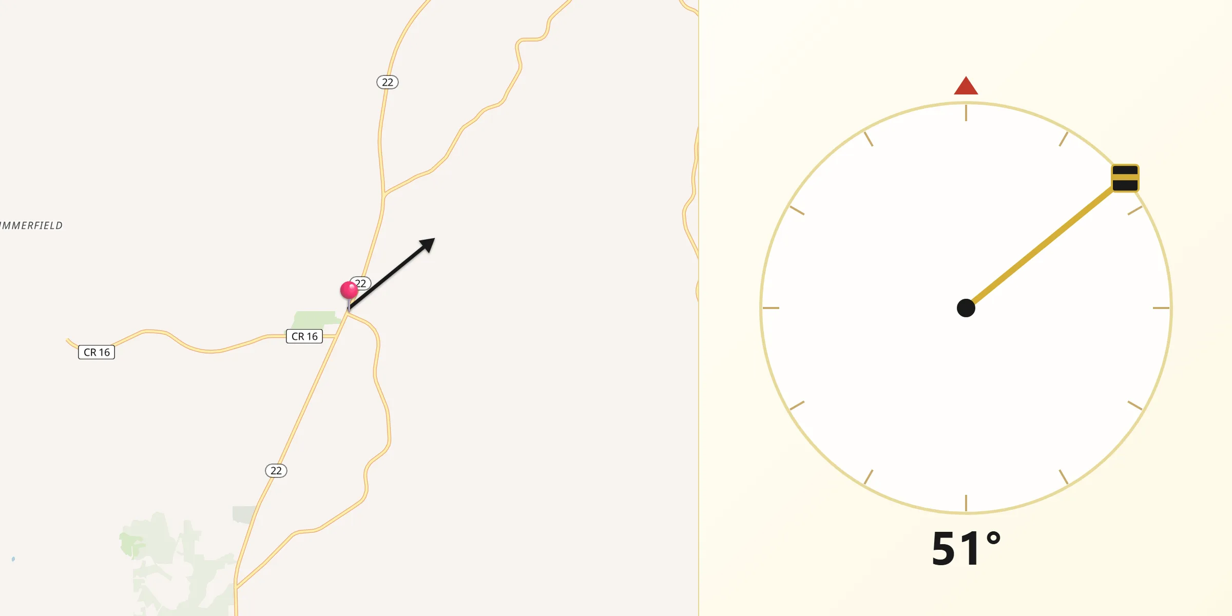 Qibla Direction from Valley Grande