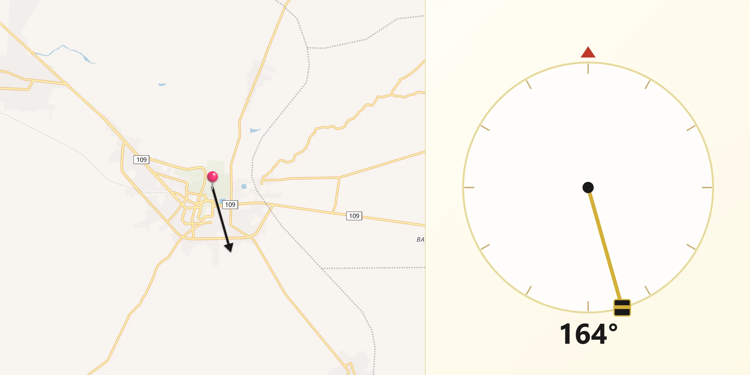 اتجاه القبلة من بصرى الشام