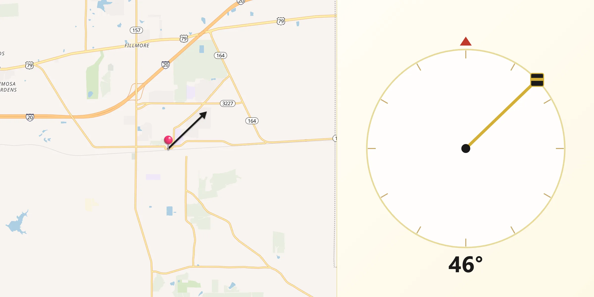 Qibla Direction from Haughton