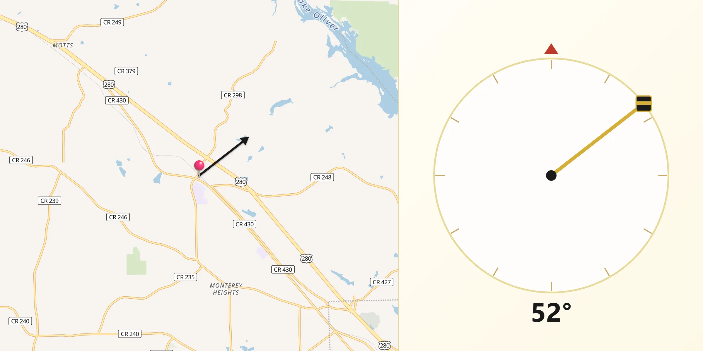 Qibla Direction from Smiths Station