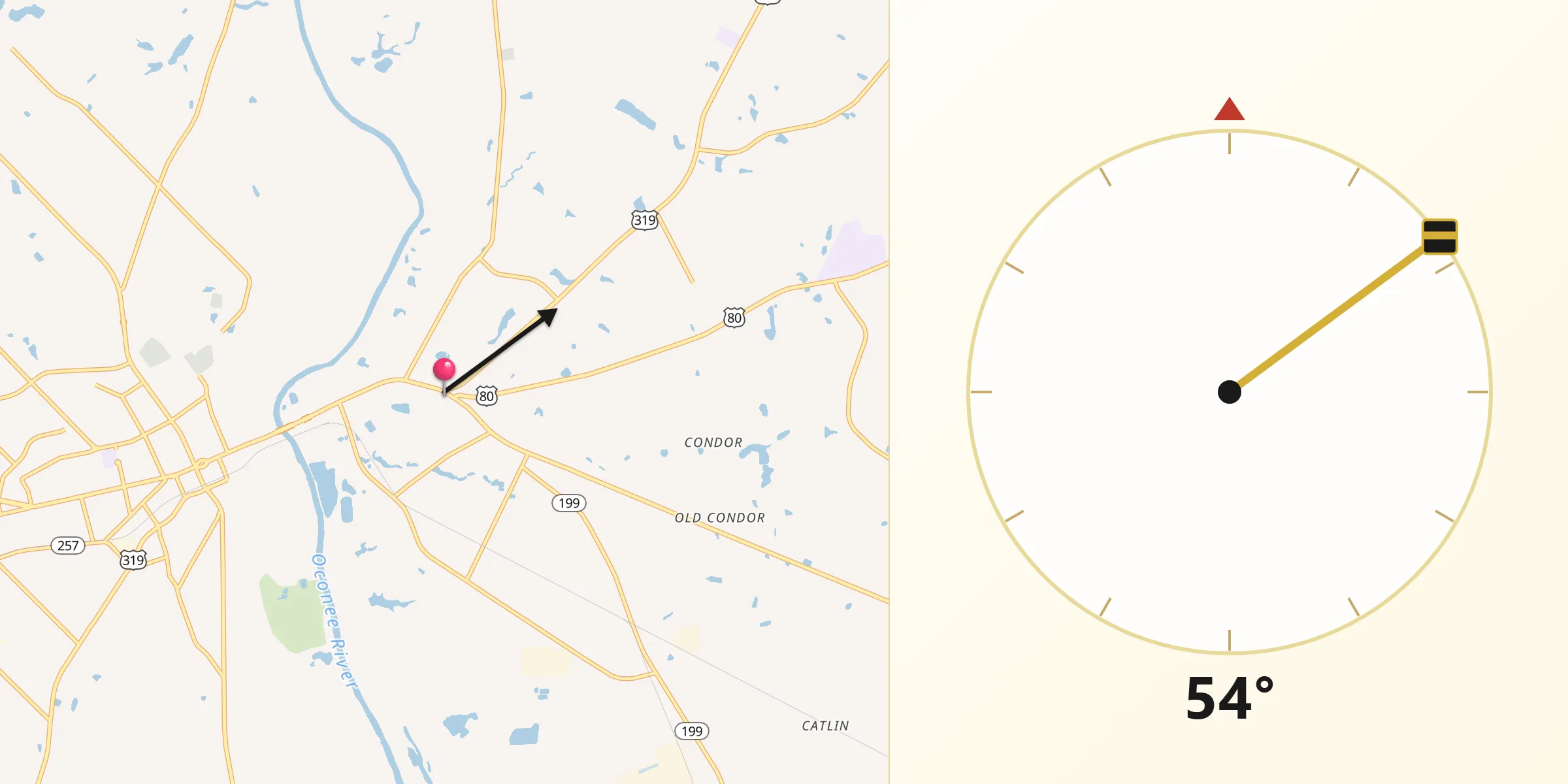 Qibla Direction from East Dublin