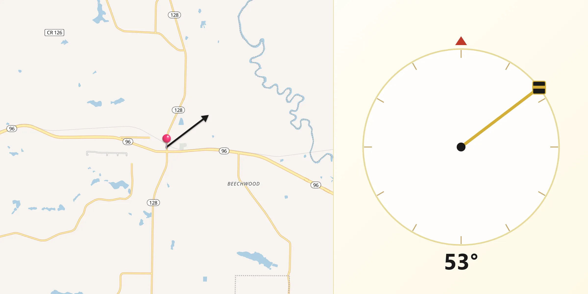 Qibla Direction from Reynolds